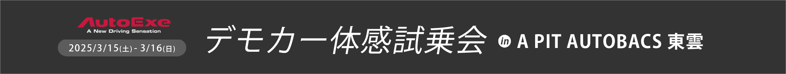 オートエクゼ デモカー体感試乗会